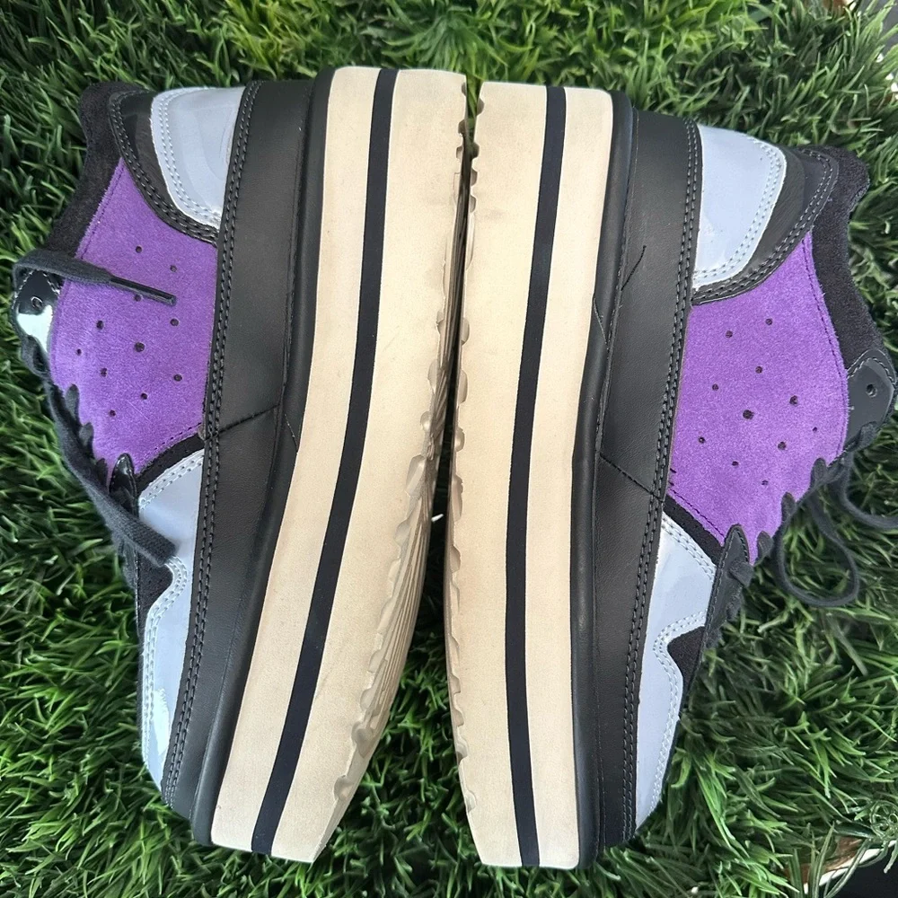 UGG Australia Platform Sneaker Shoes Leather Blue Navy Purple suede size US 7 - Picture 5 of 11